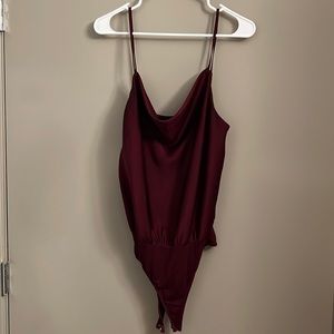Burgundy bodysuit